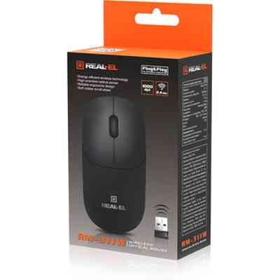 Мишка REAL-EL RM-311W Wireless Black (EL123200041) Вінниця