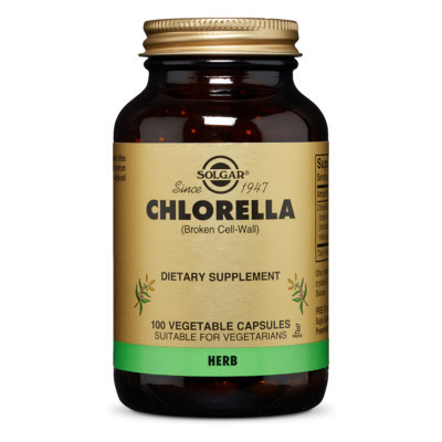 Трави Solgar Хлорелла, Broken Cell-Wall Chlorella, 100 рослинних капсул (SOL-03818) Вінниця - фото 1