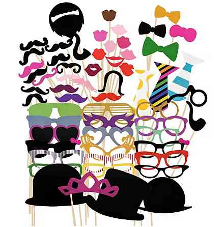 Фотобутафория для праздника 58 деталей one size разноцветный Киев