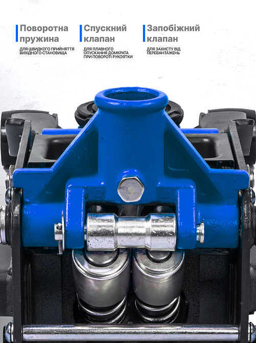 Домкрат підкатний низькопрофільний двоплунжерний 3 т (h min 75 мм, h max 505 мм) SCHEPPACH SCH-TH33013 Одеса - фото 4
