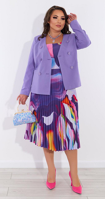 Ошатний костюм із платтям плісе (52) Київ - фото 7