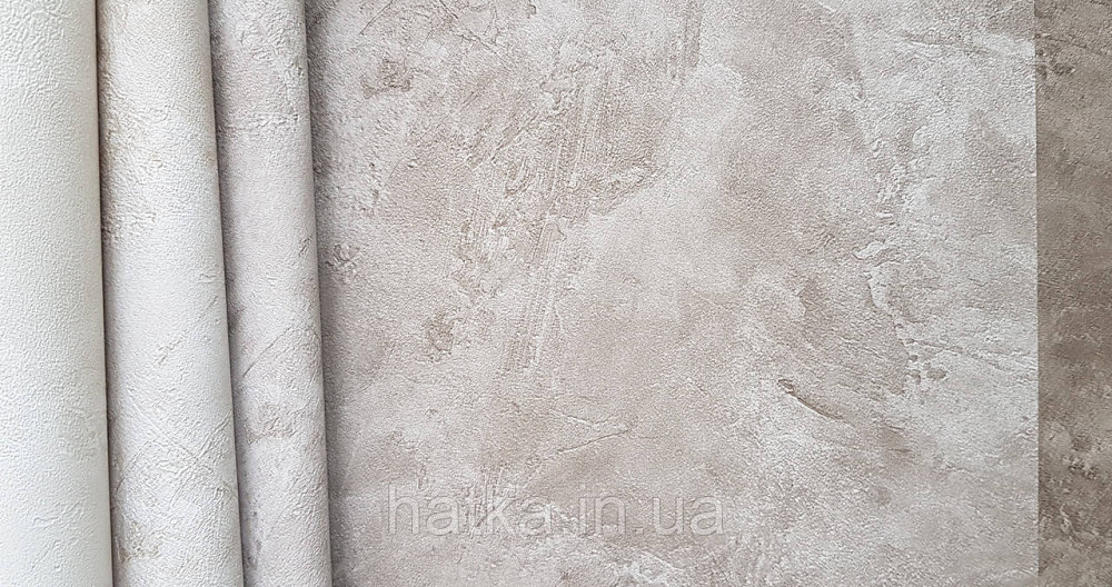 Обои винил на флизелине Caselio Patine 0.53х10 под штукатурку структурные матовые бежево серые разные оттенки Киев - изображение 2