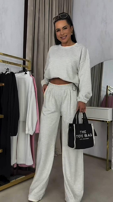 Жіночий прогулянковий костюм-двійка: кофта та штани петля Меланж, 48/50 Одеса - фото 1