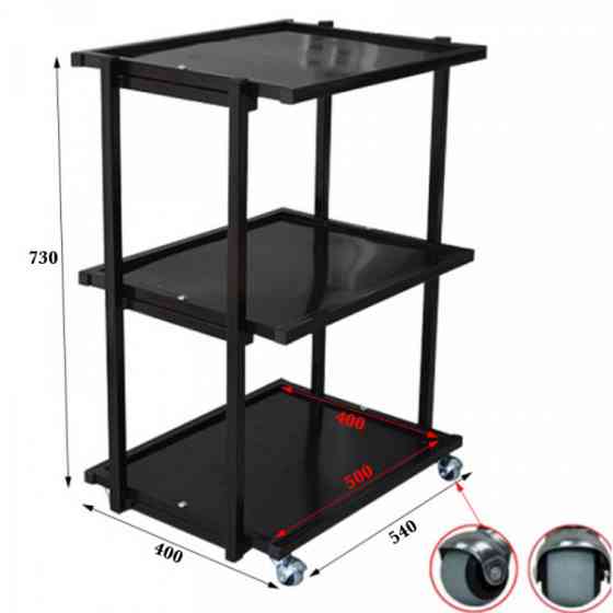 Візок косметологічний Профі чорна, UK-01 Київ