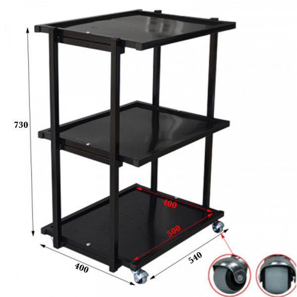 Тележка  косметологическая Профи черная,UK-01 Киев - изображение 5