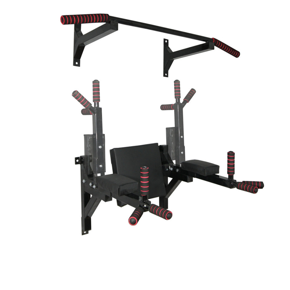 Турник брусья пресс стационарный 3 в 1 KZ-555 Спортивные стенки и турники для дома Черный Киев - изображение 1