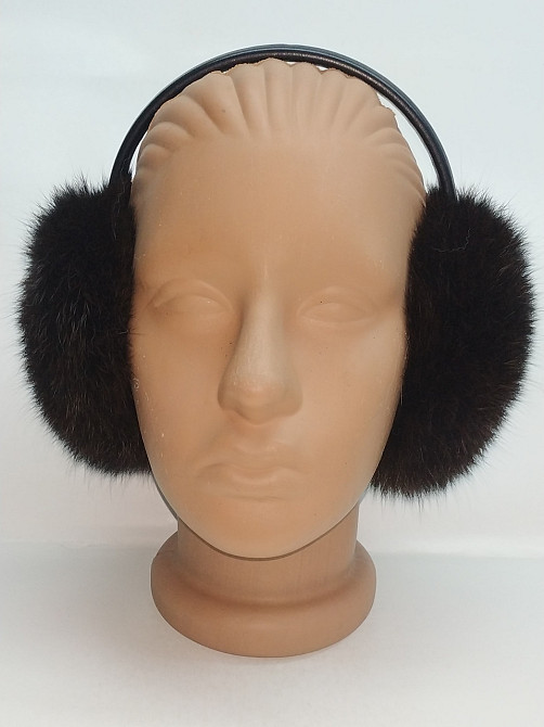 Наушники меховые детские из кролика Шоколадный Харьков - изображение 3