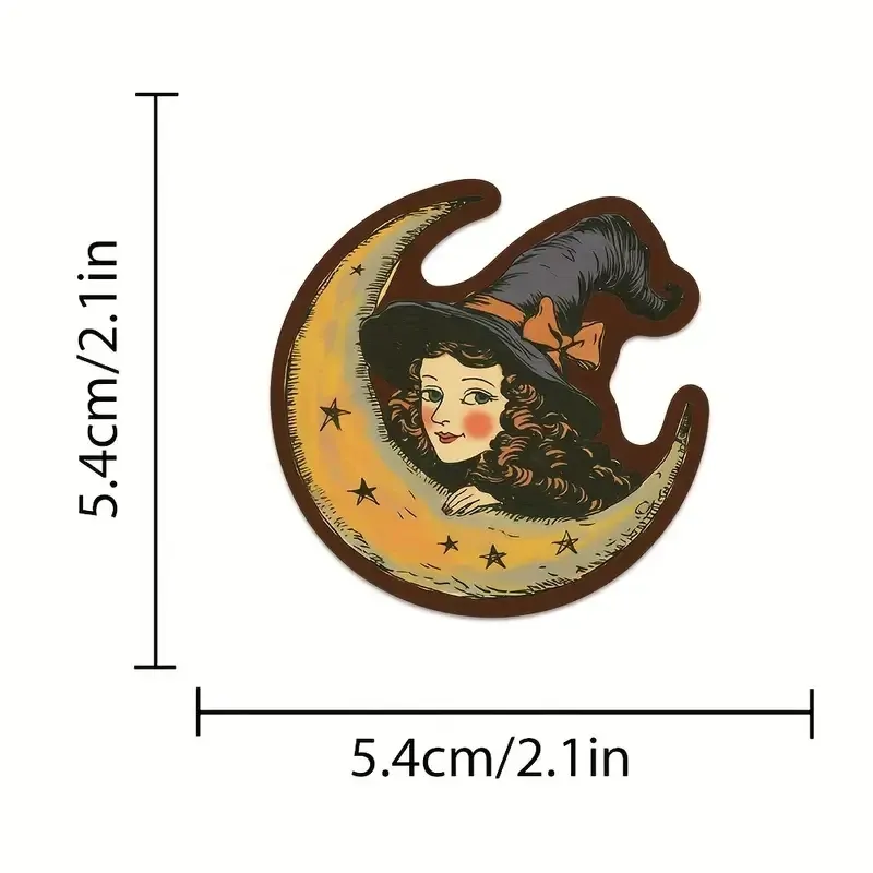 Набір готичних наліпок 50 шт – Сонце, Місяць, Зірки, черепи та містичні символи Київ - фото 8