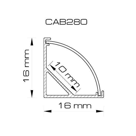 Профіль для світлодіодної стрічки Feron CAB280 Харків