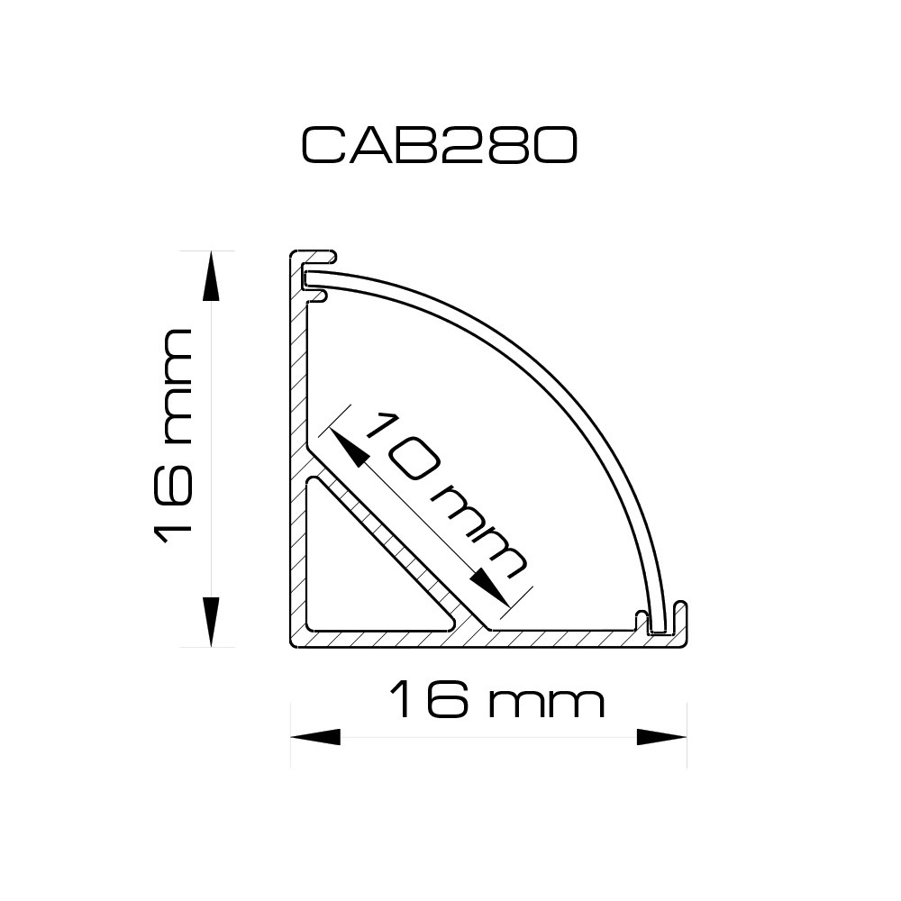 Профіль для світлодіодної стрічки Feron CAB280 Харків - фото 4