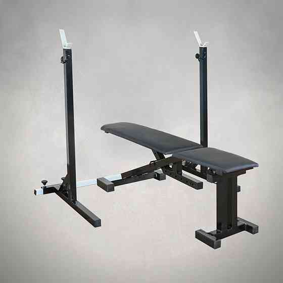 Скамья с отрицательным наклоном + Стойки 40 на 40 мм Стойки, скамьи для жима и приседаний Киев