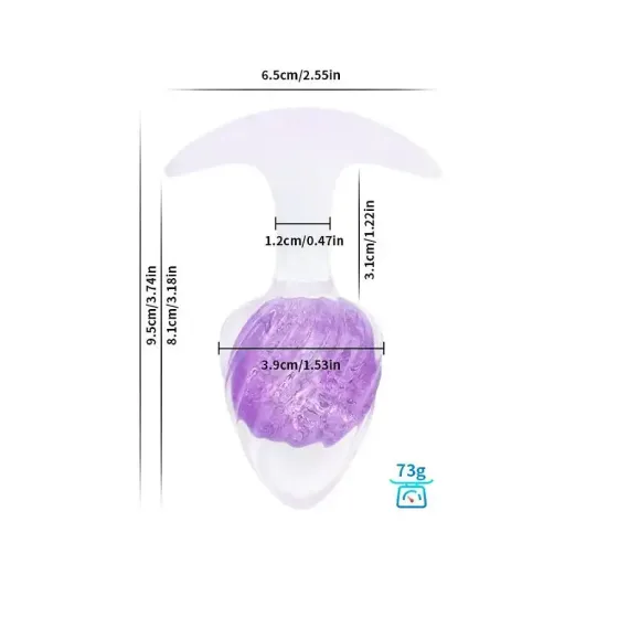 Анальная пробка Liebe Seele Icecream-shaped Crystal Anal Plug - Purple Medium Львов