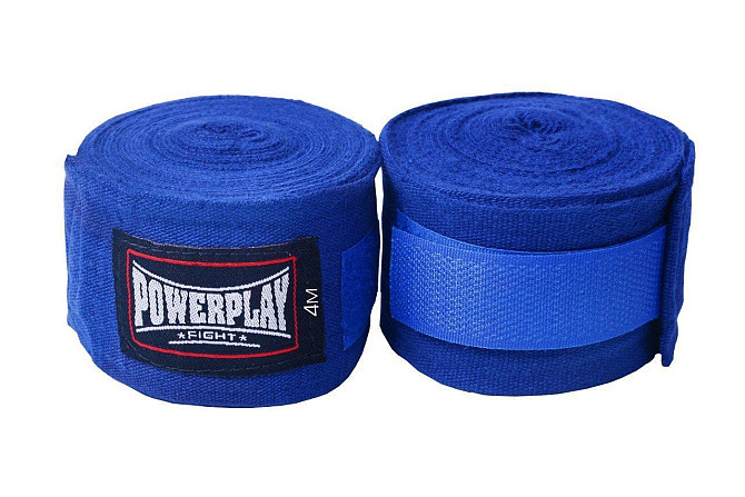 Бінти для боксу PowerPlay 3047 Сині Lycra (спандекс) (3м) Кам'янське - фото 3