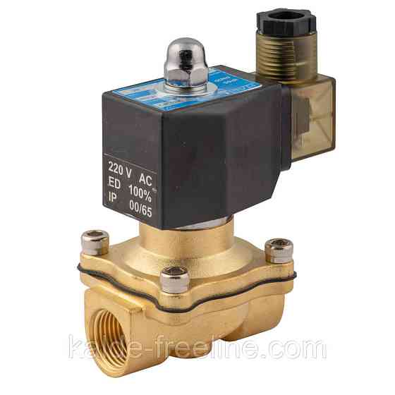 Электромагнитный клапан 1/2" (NC) нормально-закрыт. ITAL 2W160-15 AC 220V Харків