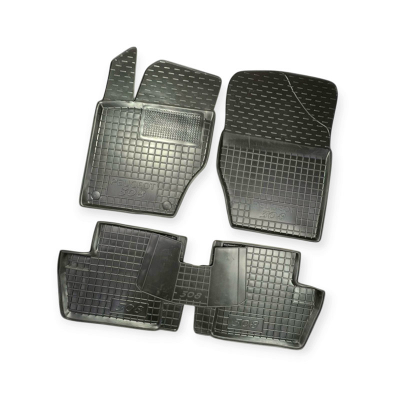 Килимки Пежо 308 2007-2013 борт 2,5см, з перемичкою салону Мукачево - фото 1