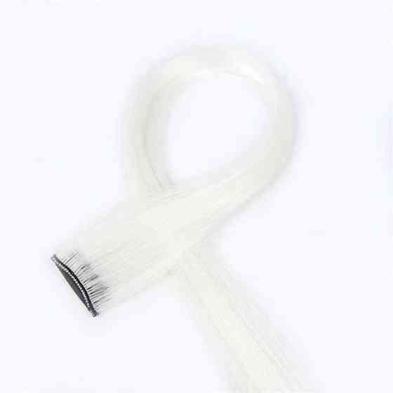 Накладне пасмо волосся кольорове на шпильках 60 см супер-блонд Вінниця