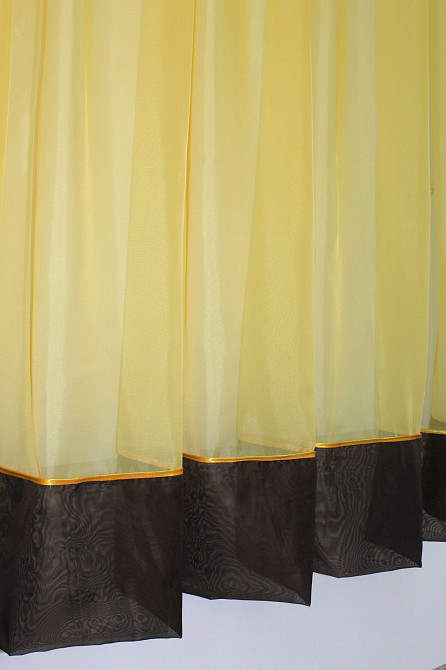 Кухонная занавеска VR-Textil № 047к желтый с венге 270х170 см (50-617) Киев - изображение 4