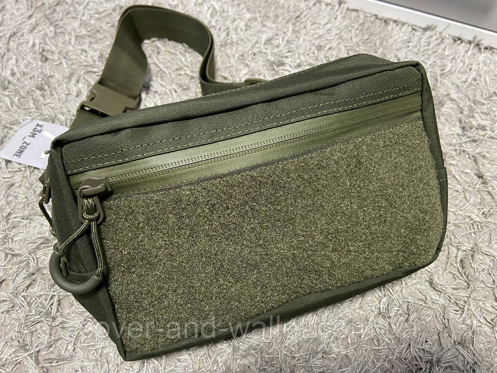 Тактическая сумка бананка небольшого размера оливкового цвета с велкро PS 8247071-Х3М Киев - изображение 2