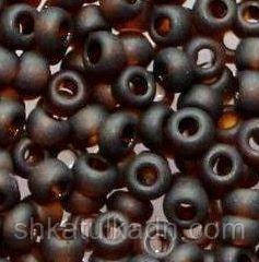 Бісер №10140 matt, №10, Preciosa (Чехія),темно-коричневий матовий, прозорий Дніпро - фото 1