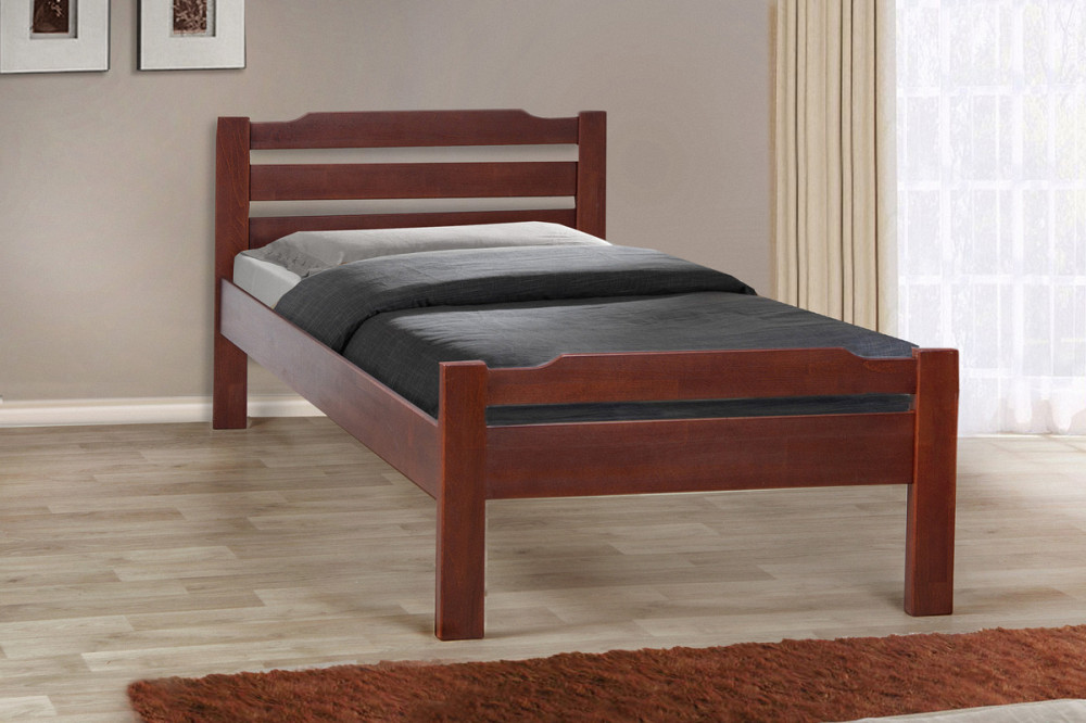 Ліжко Ольга 900*2000, вільха/каштан Київ - фото 1