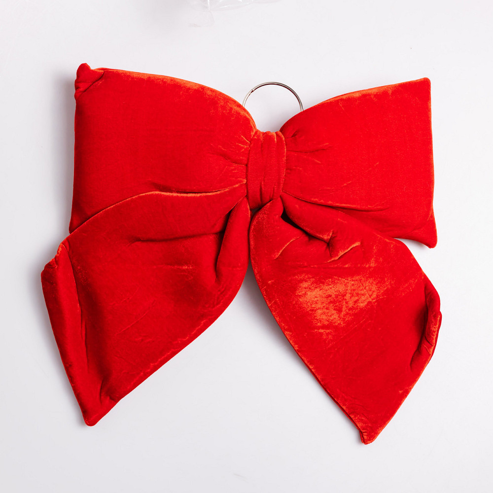 Червоний бархатний бант для декору ялинки 45×50 см Київ - фото 1