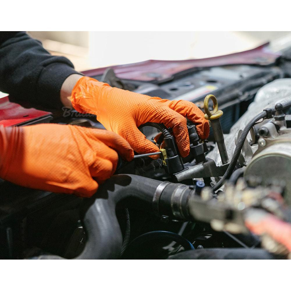 Нітрилові захисні рукавички, DIAMOND, розмір M, 7-8, помаранчеві, RWJNDOR8 Київ - фото 9