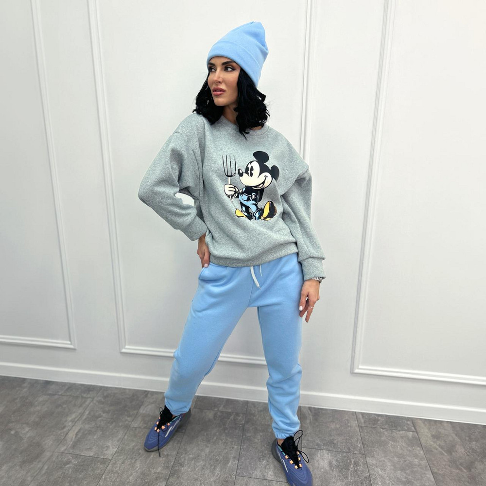 Двухцветный спортивный костюм с шапкой Minnie батал Киев - изображение 4
