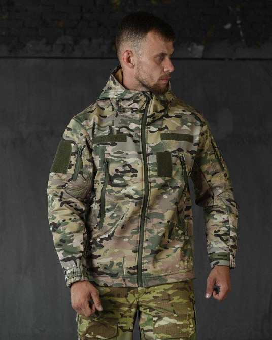 Осіння весняна чоловіча тактична куртка region софшел мультикам XXL Одеса - фото 9