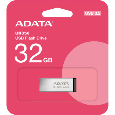 USB флеш накопитель ADATA 32GB UR350 Silver-Black USB 3.2 (UR350-32G-RSR/BK) Винница - изображение 5