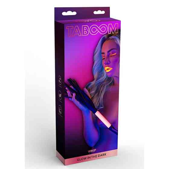 Плеть рожево-чорна, що світиться в темряві Taboom, 37 см Sex Aura Київ