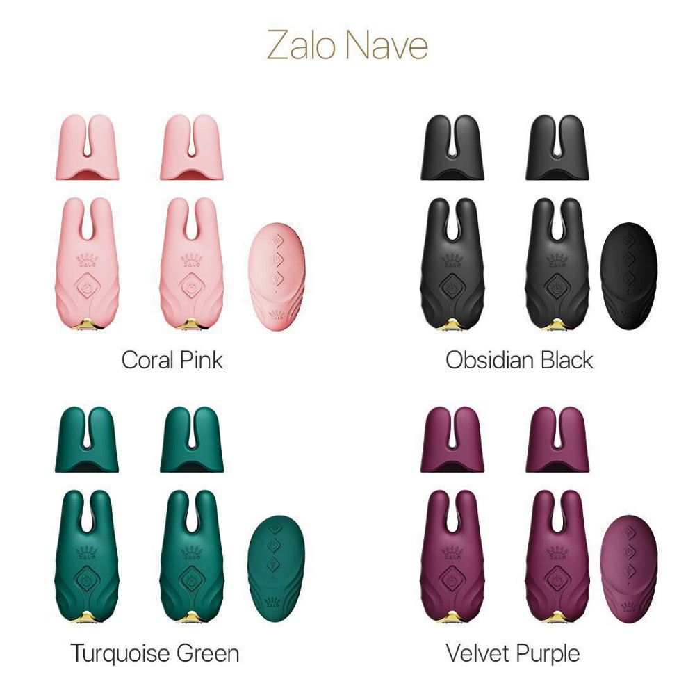 Смартвибратор для груди Zalo - Nave Turquoise Green, пульт ДУ, работа через приложение Sex Aura Киев - изображение 8