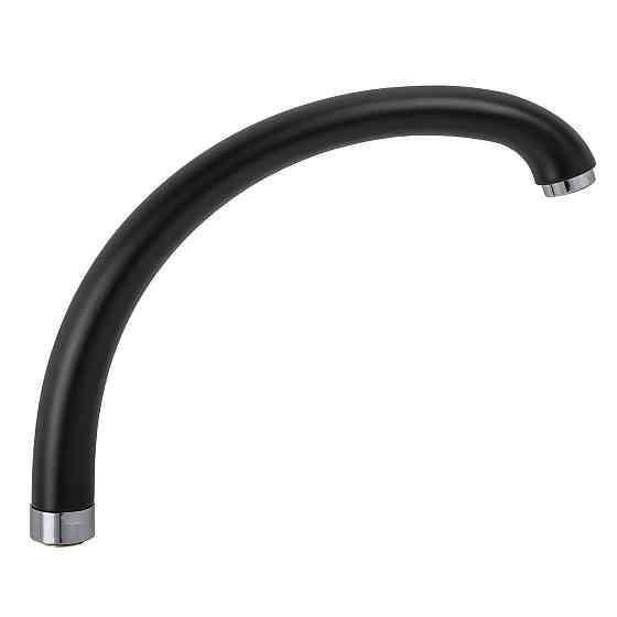 Вилив змішувача S718 -BB для кухні, литий , високий, ЧОРНИЙ мат., з аератором, 3/4″ Киев