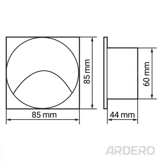 Архітектурний світлодіодний накладний світильник Ardero DH1040ARD STONE 3Вт білий Харьков