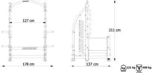 Тренажер Marbo Stojaki do przysiadów ze sztangą MP-S202 Киев - изображение 1