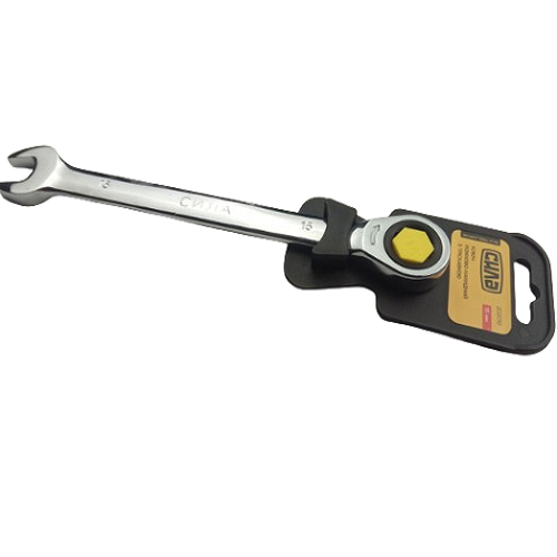 Ключ ріжково-накидний з тріскачкою 15мм CrV СИЛА Житомир - изображение 2