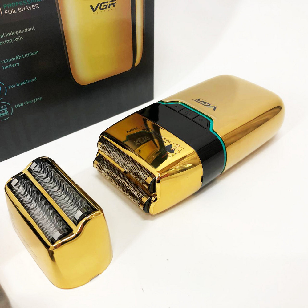 Чоловіча електрична акумуляторна електробритва VGR, Бездротова електробритва для бороди AQ-23 Львів - фото 17