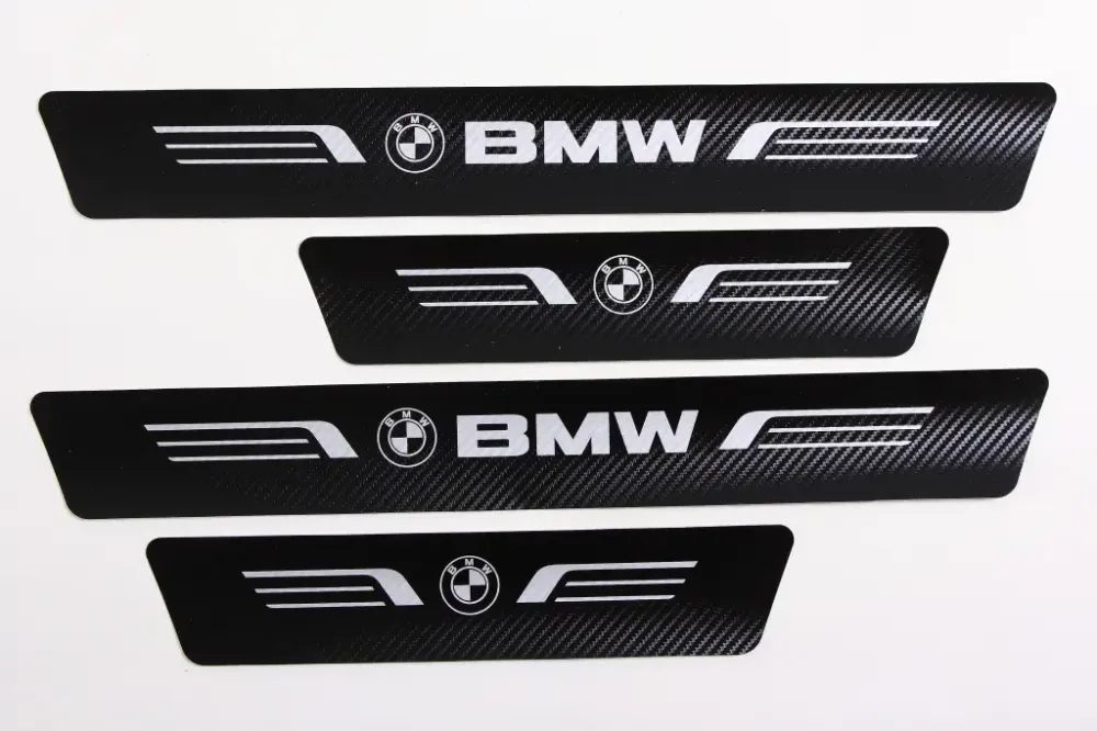 Наклейка на порогах BMW чорний карбон Автограф (4 шт.) Вінниця - фото 1