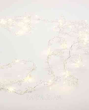 Гірлянда новорічна Міні-LED VALESO Кристал Сріблястий провід Тепле світло LKS8902 Київ