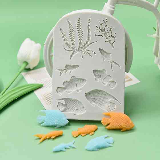 Молд силиконовый морской 143 на 94 мм серый Киев