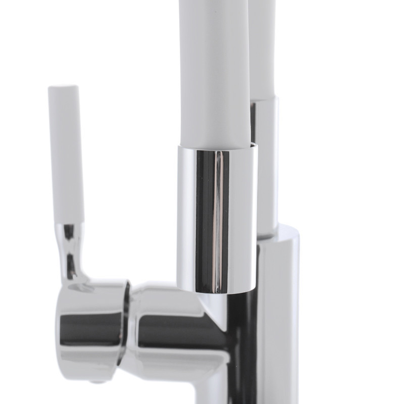 Кухонный смеситель Mixxus Premium RIO 011 с силиконовым изливом, белый (MI5814) Харьков - изображение 2