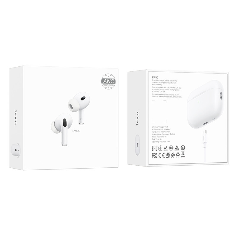 Беспроводные наушники HOCO EW90 с шумоподавлением, белые Киев - изображение 5