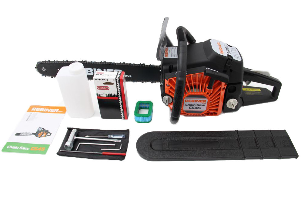 Бензопила Rebiner CS45 – 2.1 кВт, шина 45 см, надежный двигатель, Гарантия 36 мес. Львов - изображение 1