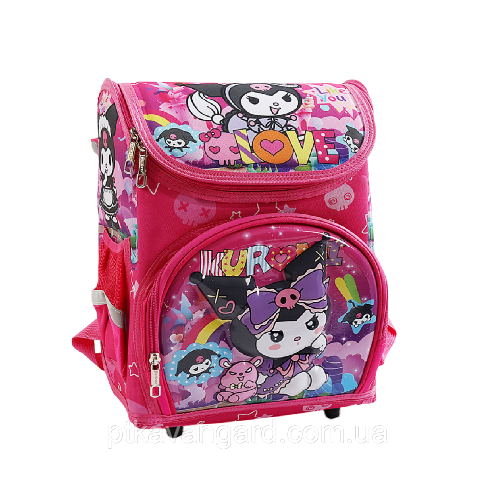 Портфель школьный 1 класс Hello Kitty Куроми каркасный, ортопедическая спинка, 3D принт, розовый Хмельницкий - изображение 5