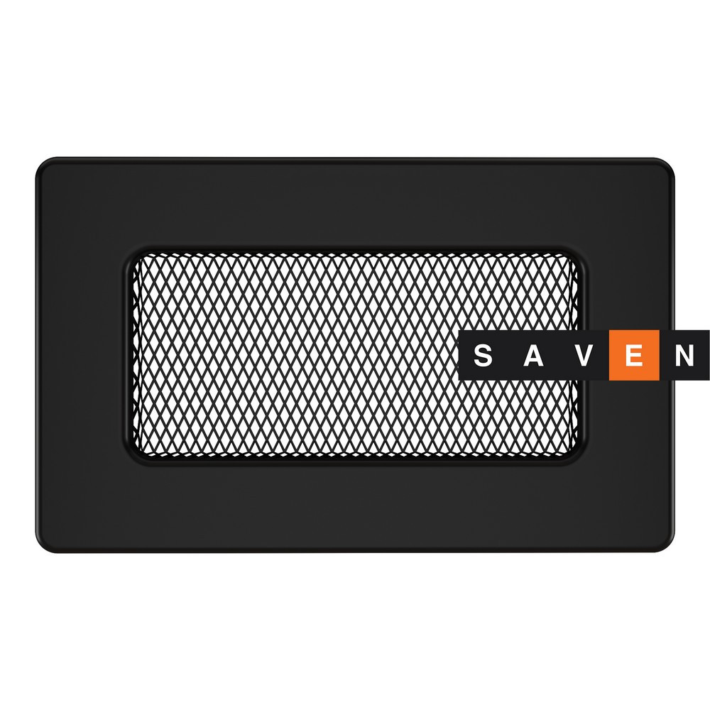 Вентиляційна решітка для каміна SAVEN 11х17 чорна Львів - фото 1