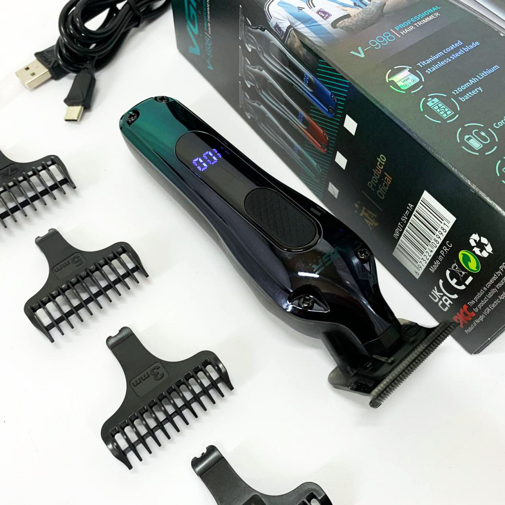 Машинка для стрижки волосся з універсальним живленням VGR V-998, Чоловічий тример для окантовки GJ-86 Івано-Франківськ - фото 6