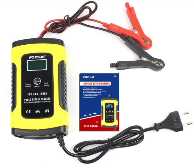 Автомобильное зарядное устройство для аккумулятора Foxsur 12V 5A Винница - изображение 10