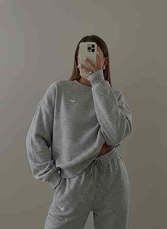 Жіночий стильний повсякденний спортивний костюм із світшотом та штанами палаццо трьохнитка на флісі + рібана Одеса