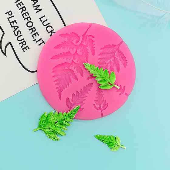 Молд кондитерский Листья папоротника 92 мм розовый Киев