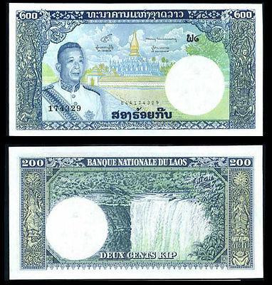 Лаос/Laos 200 Kip (1963) Pick 13b UNC Полтава - фото 1