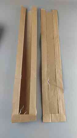 Пакет паперовий з вікном 9*59 см коричневий 1000 шт Харків